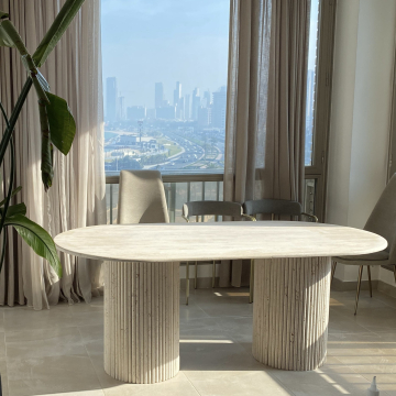 BEIGE UNICA DINING TABLE