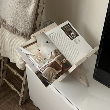 TRAVERTINE BOOK HOLDER
