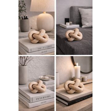 Three-ring buckle ornaments-wood colour