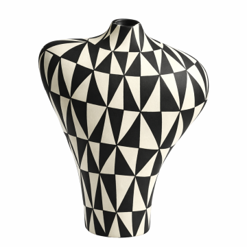 Triangular hand-painted vase A