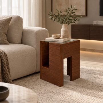 WALNUT SIDE TABLE