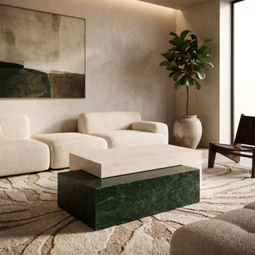 DUAL STONE COFFEE TABLE